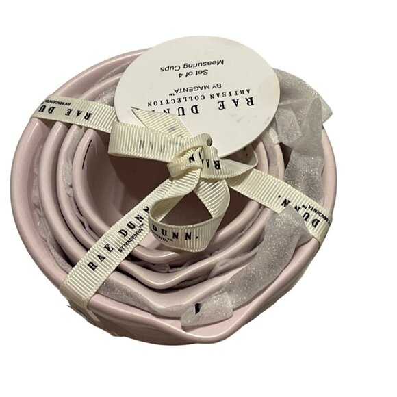 Rae Dunn Measuring Cups 4 Pc. Ceramic Lavender 4PC. NEW With Tags! - Picture 3 of 6